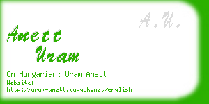 anett uram business card